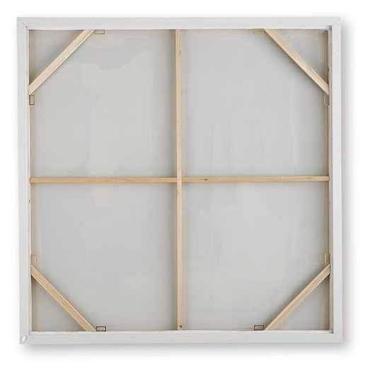 Ashley Furniture Wylander Wall Art featuring abstract design in neutral tones, perfect for modern living room decor.