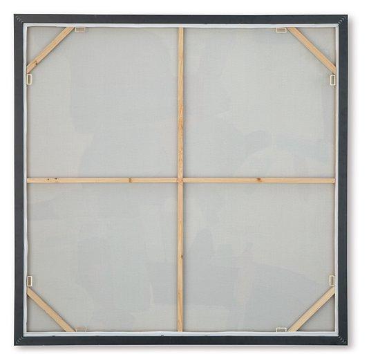 Ashley Furniture Wynburn Wall Art featuring a modern abstract design suitable for contemporary home decor.