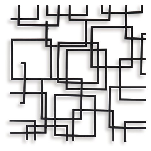 Ashley Furniture Aadanton wall decor featuring modern, abstract metal art with a sleek, contemporary design for stylish wall accents.