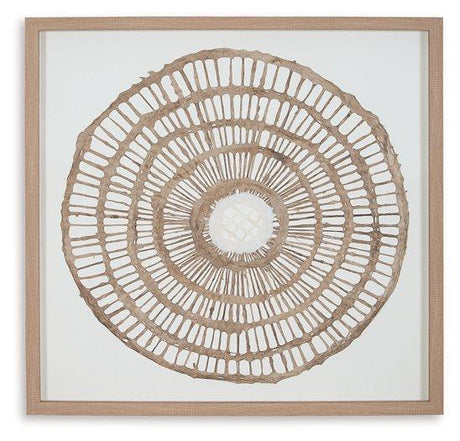 Ashley Furniture Brockham Wall Decor, modern wall art with textured design, ideal for enhancing living room or bedroom walls.