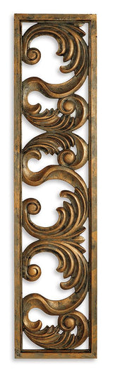 Ashley Furniture Candelario Wall Decor featuring a stylish, modern wall art piece with a textured design for contemporary home decor.