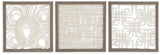 Set of three Ashley Furniture Odella wall decor pieces featuring modern geometric designs for stylish home decoration.