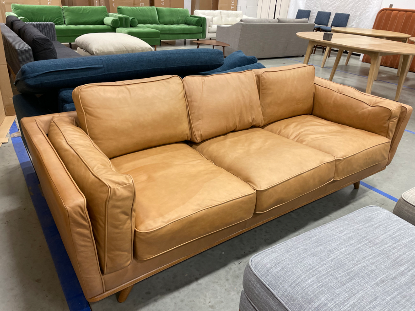 ARTICLE - Timber Leather Sofa