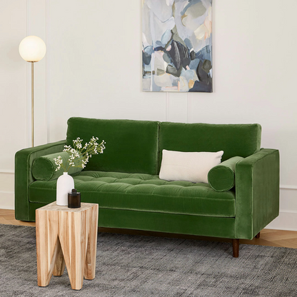 ARTICLE - Sven Grass Green Tufted Loveseat | 🚛 WHITE GLOVE DELIVERY