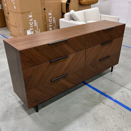 ARTICLE - Nera 6-drawer Dresser (Walnut)