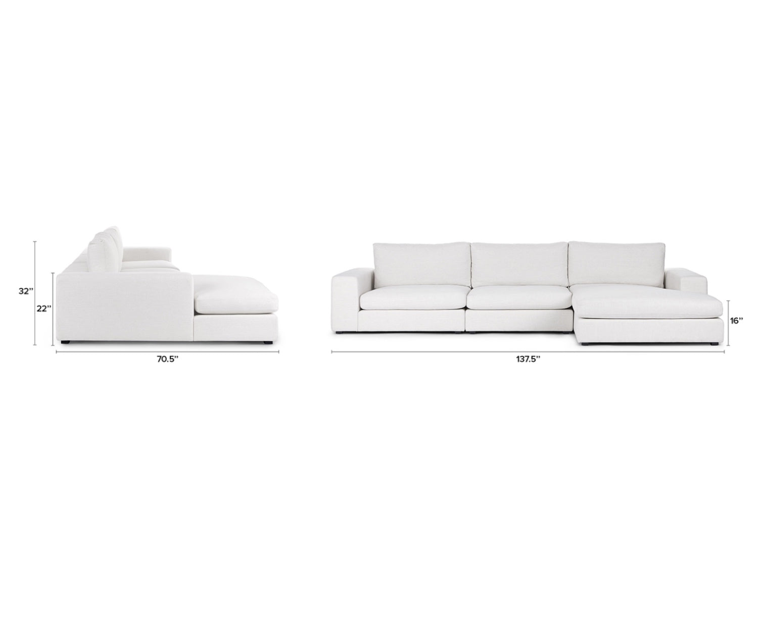 ARTICLE - Beta Modular Sectional (Quartz White) - Thumbnail 3