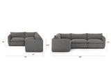 ARTICLE - Leigh 4pc Sectional (Modular)