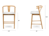 ARTICLE - Fonra Counter Stool (Oak & Gray)