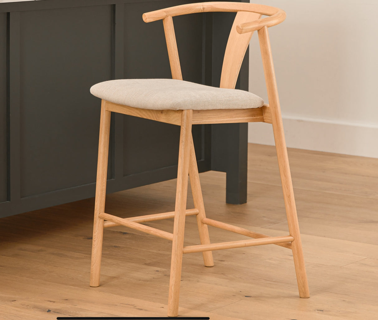 ARTICLE - Fonra Counter Stool (Oak & Gray)