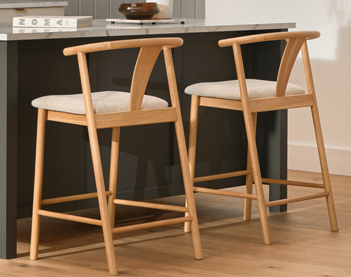 ARTICLE - Fonra Counter Stool (Oak & Gray)