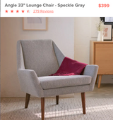 ARTICLE - Angle 33" Lounge Chair - Speckle Gray