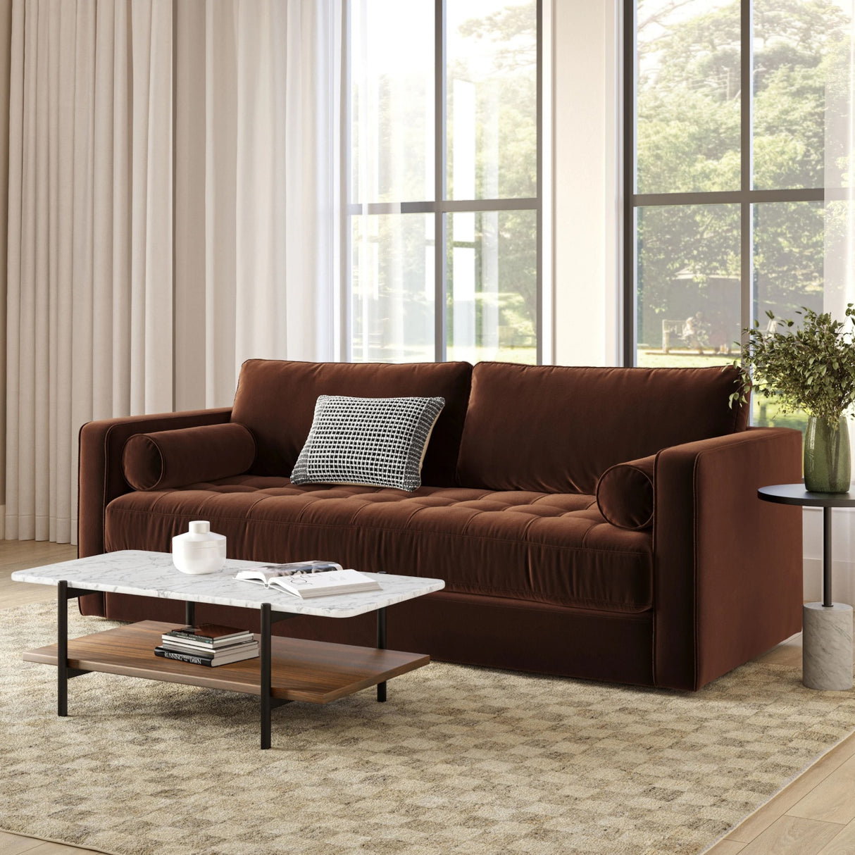 ARTICLE - Sven 88" Sofa Bed (Plush Pacific Brown)
