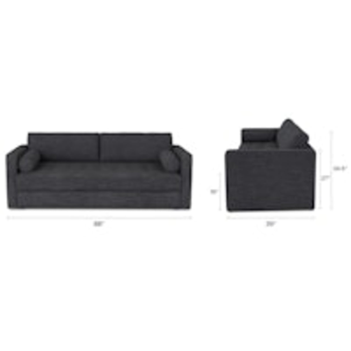 ARTICLE - Sven 88" Sofa Sleeper Bed (Napa Charcoal)