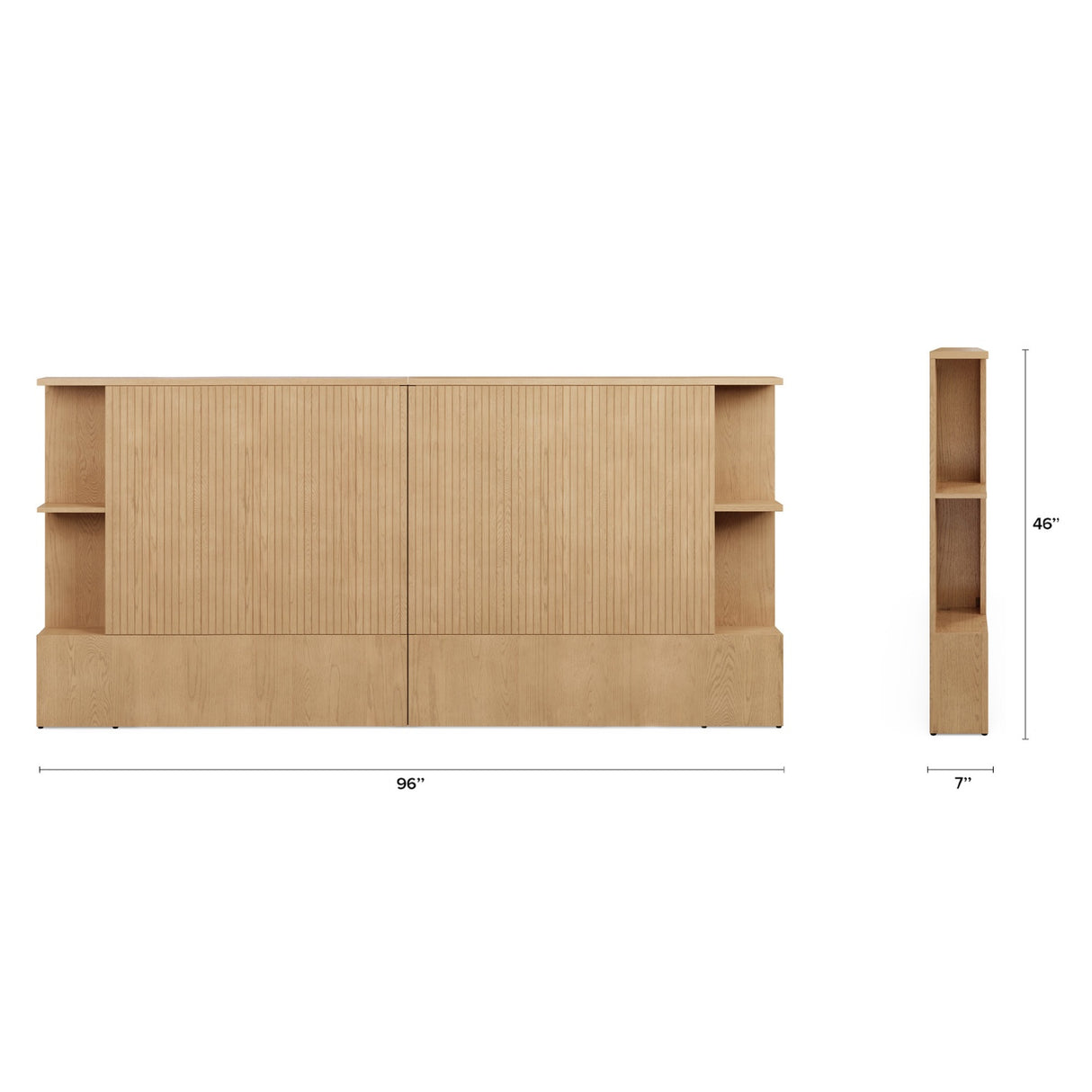 ARTICLE - KOUVA KING STORAGE HEADBOARD (Oak)