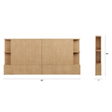 ARTICLE - KOUVA KING STORAGE HEADBOARD (Oak)