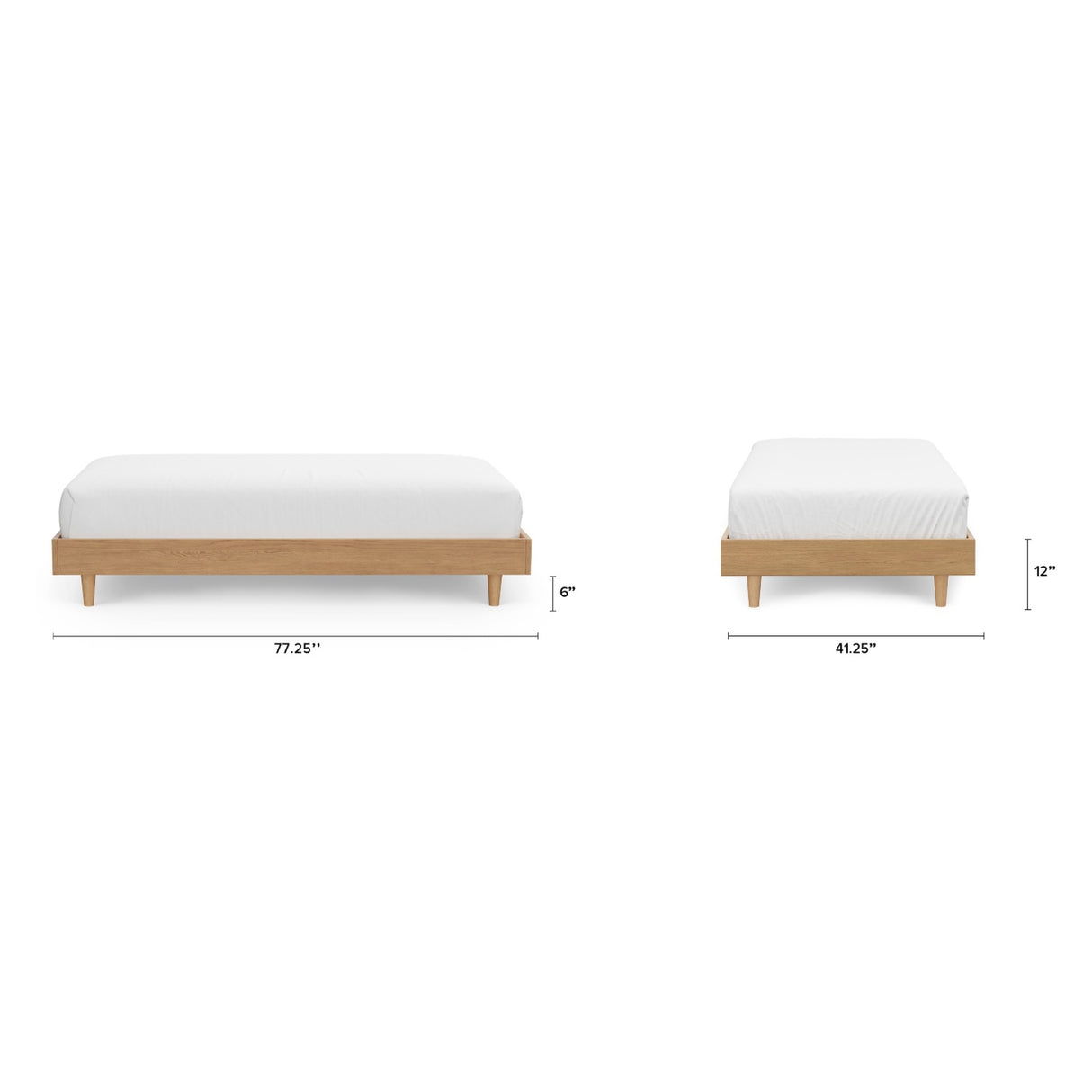 ARTICLE - BASI TWIN BED FRAME (White Oak)