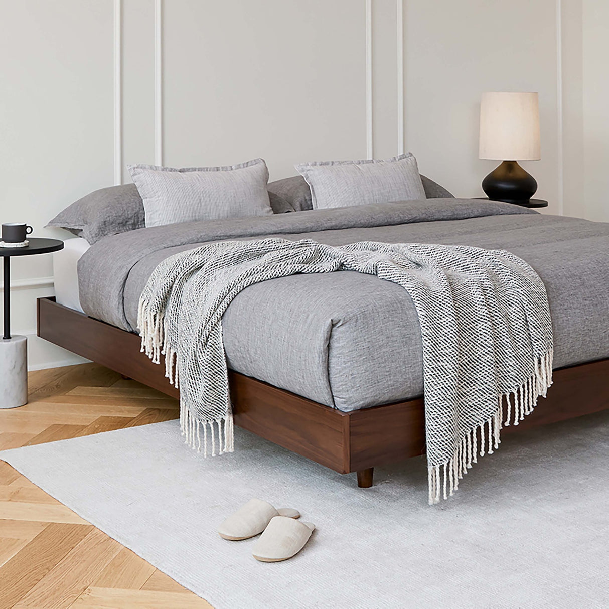 ARTICLE - BASI KING BED FRAME (Walnut)