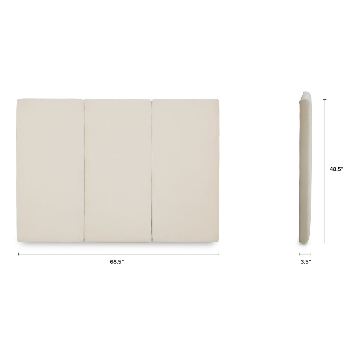 ARTICLE - NOEL QUEEN VELVET HEADBOARD (Plush Taupe)