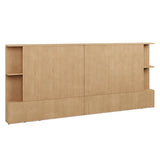 ARTICLE - KOUVA KING STORAGE HEADBOARD (Oak)