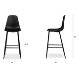 ARTICLE - SVELTI BAR STOOL ( Pure Black)