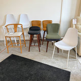 ARTICLE - SEDE LEATHER COUNTER STOOL (Black/Walnut)