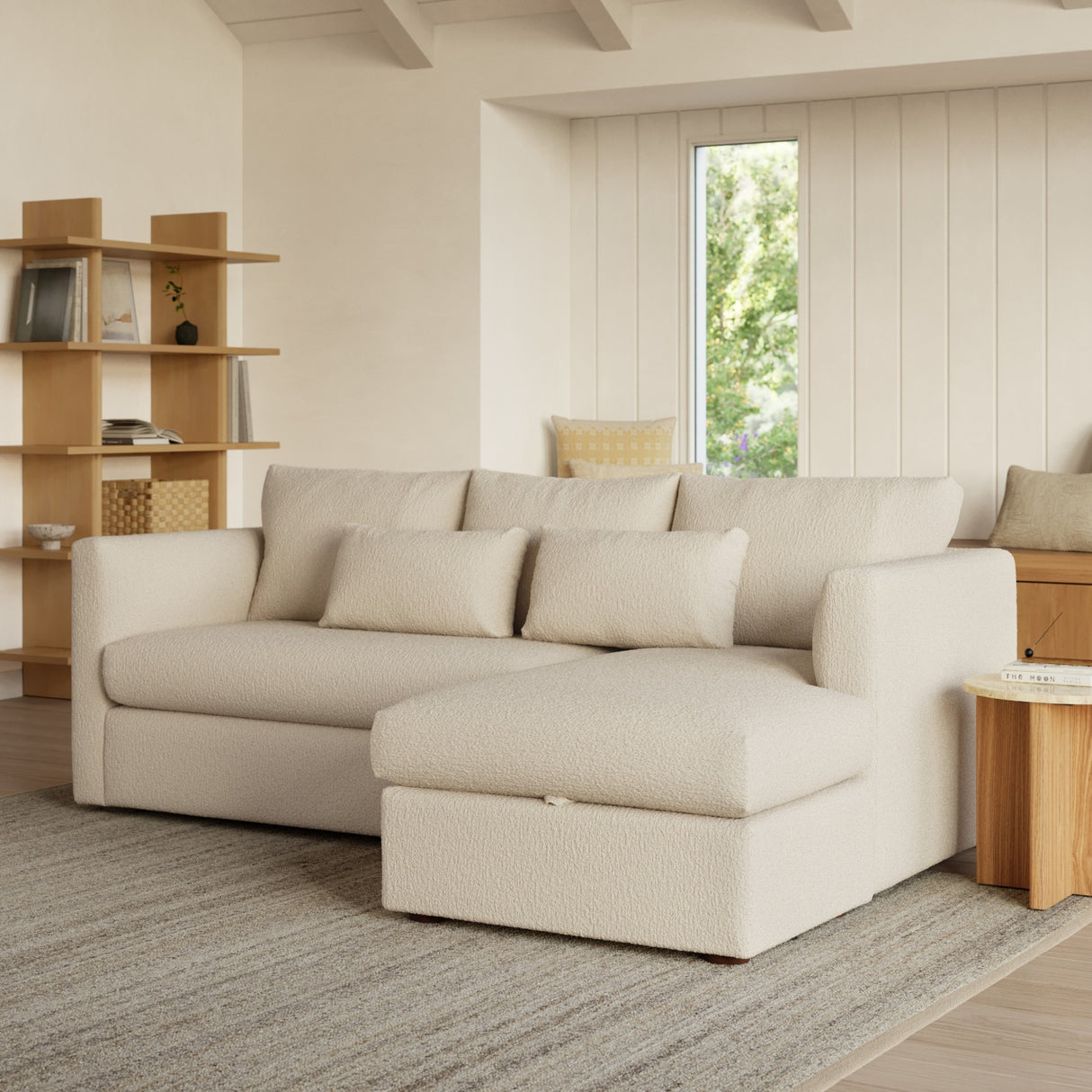 ARTICLE - Marina 90" Reversible Sleeper Storage Sectional