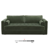 ARTICLE - Sven 88" Tufted Velvet Sofa Bed (Plush Pacific Green)