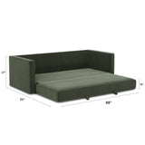 ARTICLE - Sven 88" Tufted Velvet Sofa Bed (Plush Pacific Green)
