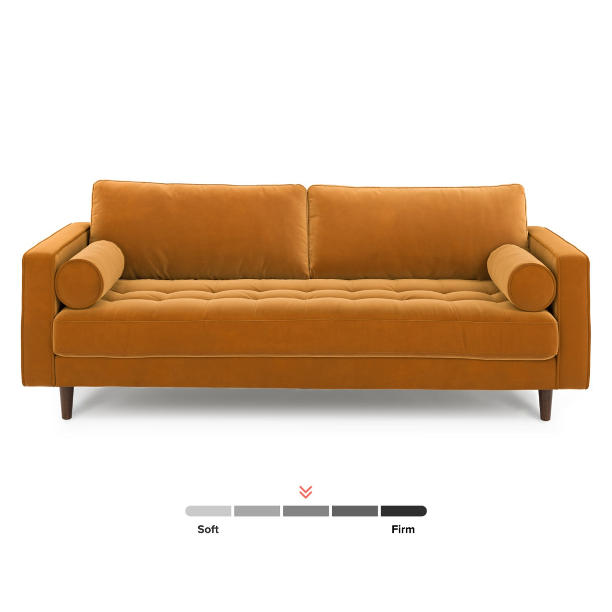 ARTICLE - Sven 88" Tufted Velvet Sofa (Plush Pacific Ginger)