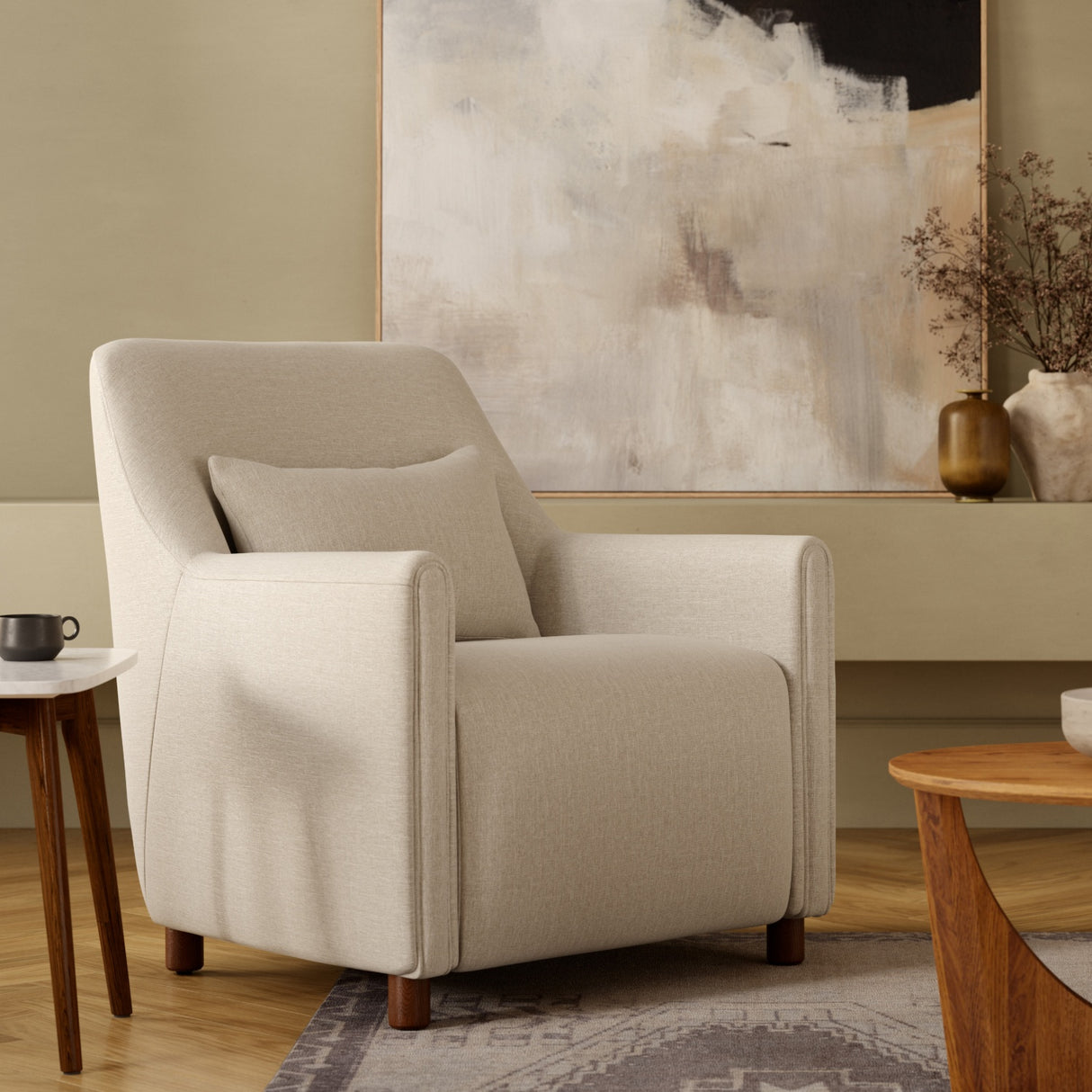 ARTICLE - Winslow 29.5" Lounge Chair (Beige)