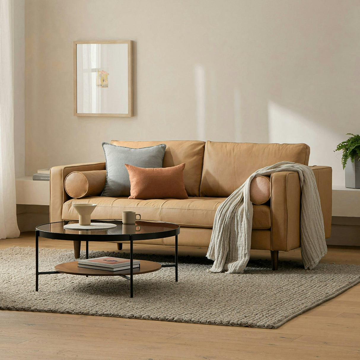 ARTICLE - Sven 72" Tufted Leather Loveseat