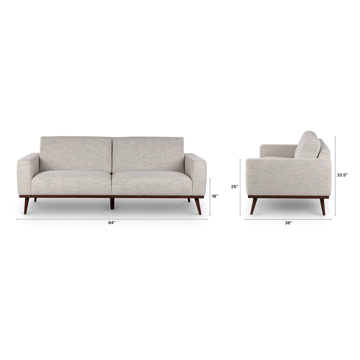 ARTICLE - Rhett 84" Sofa (Pepper Ivory)