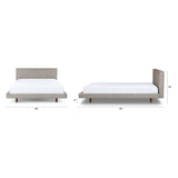 ARTICLE - Tessu Queen Low Profile Upholstered Bed (Gray)