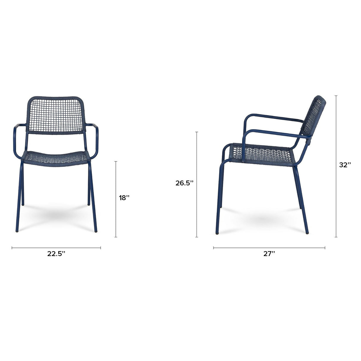 ARTICLE - Manna Outdoor Dining Chair(Indigo Blue)