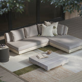 ARTICLE - Lubek 82.5 " Outdoor Low Right 3pc Sectional Set w/Ottoman (Beach Sand)