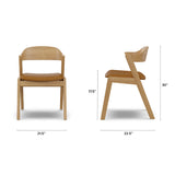 ARTICLE - Meja Leather Dining Chair (Tan/Oak)