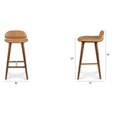 ARTICLE - Sede Leather Counter Stool (Toscan Tan/Walnut)