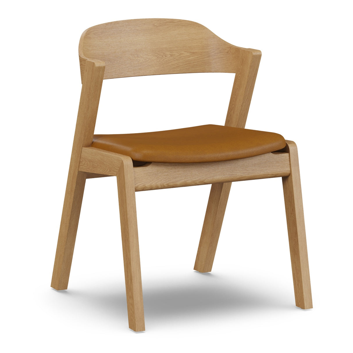 ARTICLE - Meja Leather Dining Chair (Tan/Oak)