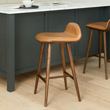 ARTICLE - Sede Leather Counter Stool (Toscan Tan/Walnut)