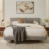 ARTICLE - Tessu Queen Low Profile Upholstered Bed (Gray)