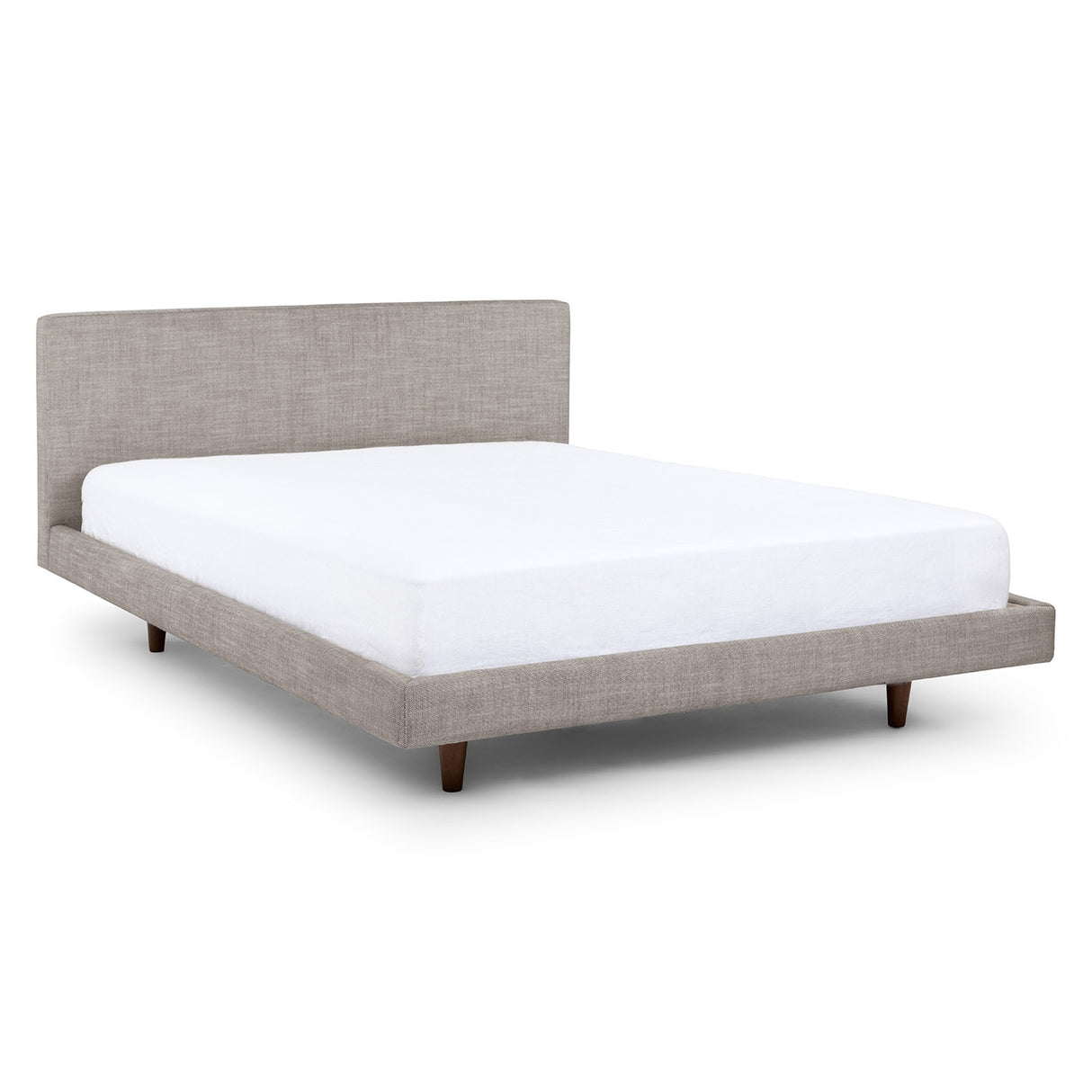 ARTICLE - Tessu Queen Low Profile Upholstered Bed (Gray)