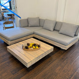 ARTICLE - Lubek 82.5 " Outdoor Low Left 3pc Sectional Set w/Ottoman (Beach Sand)