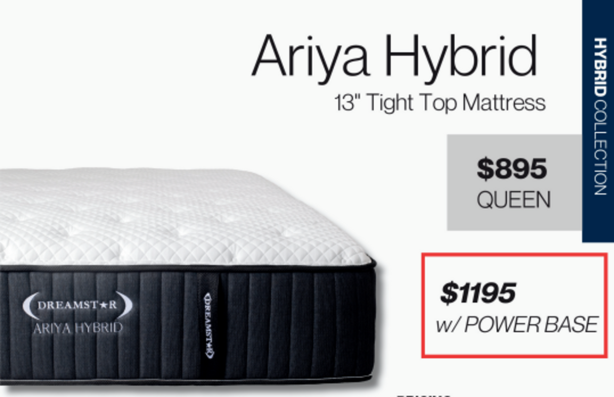 Ariya Hybrid 13" Tight Top Mattress (Medium-Firm)