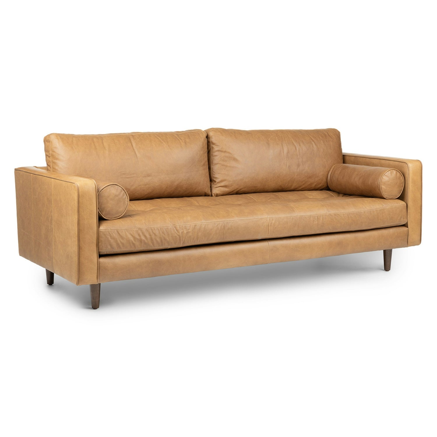 ARTICLE - Sven 88" Tufted Leather Sofa - Charme Tan