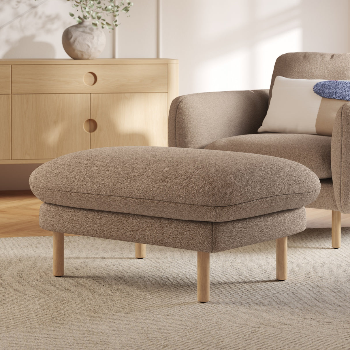 ARTICLE - Sanders 35.5 Ottoman - Sandstone Wool Bouclé