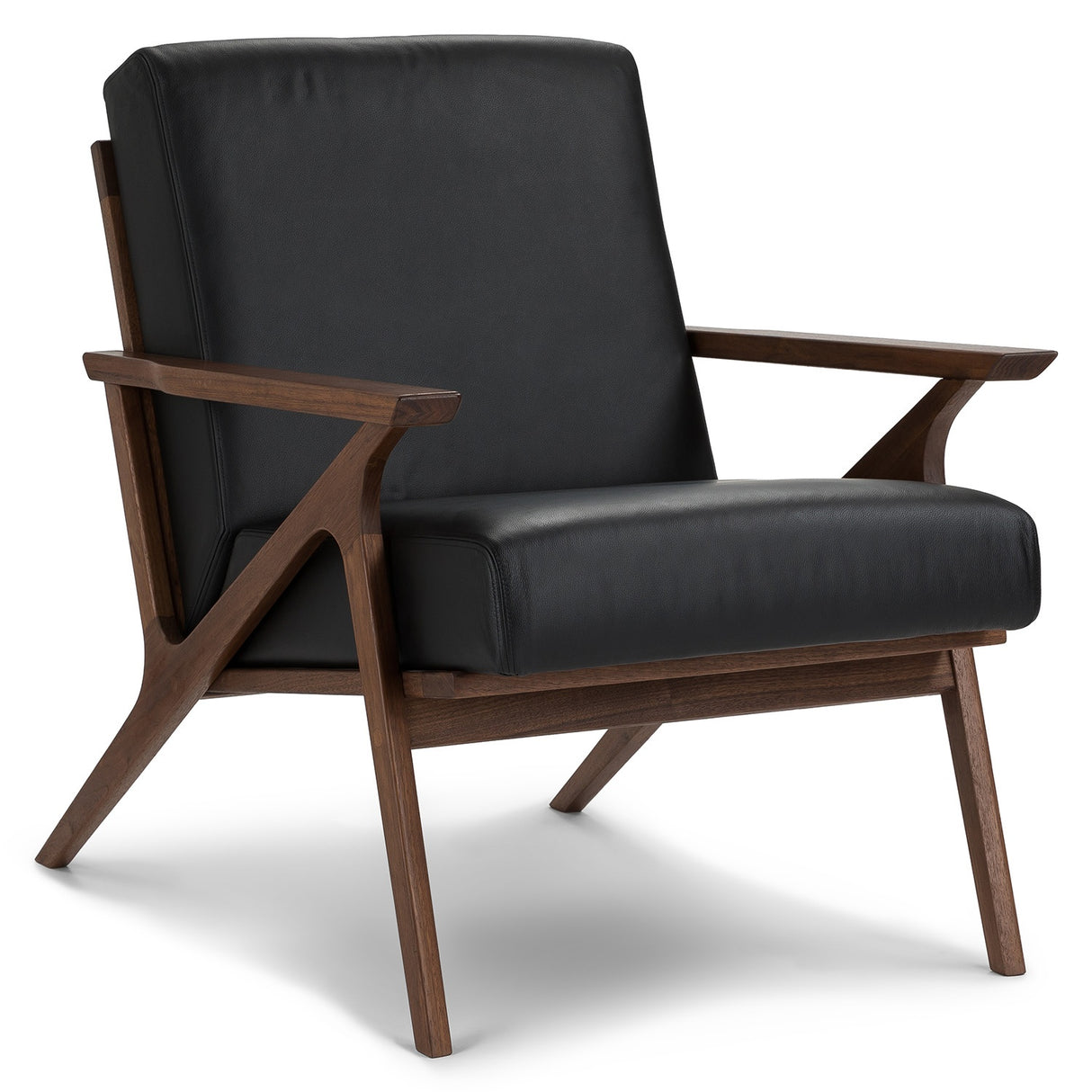 ARTICLE - Otio 26 Leather Lounge Chair - Walnut and Black