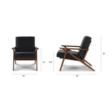 ARTICLE - Otio 26 Leather Lounge Chair - Walnut and Black
