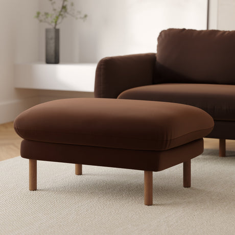 ARTICLE - Sanders 35.5 Chair + Ottoman - Plush Pacific Brown