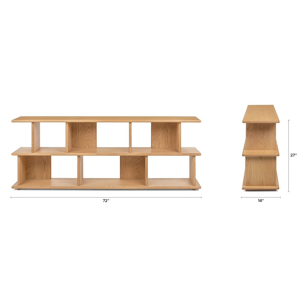 ARTICLE - Lafora 72 Bookcase, Short - Natural Oak