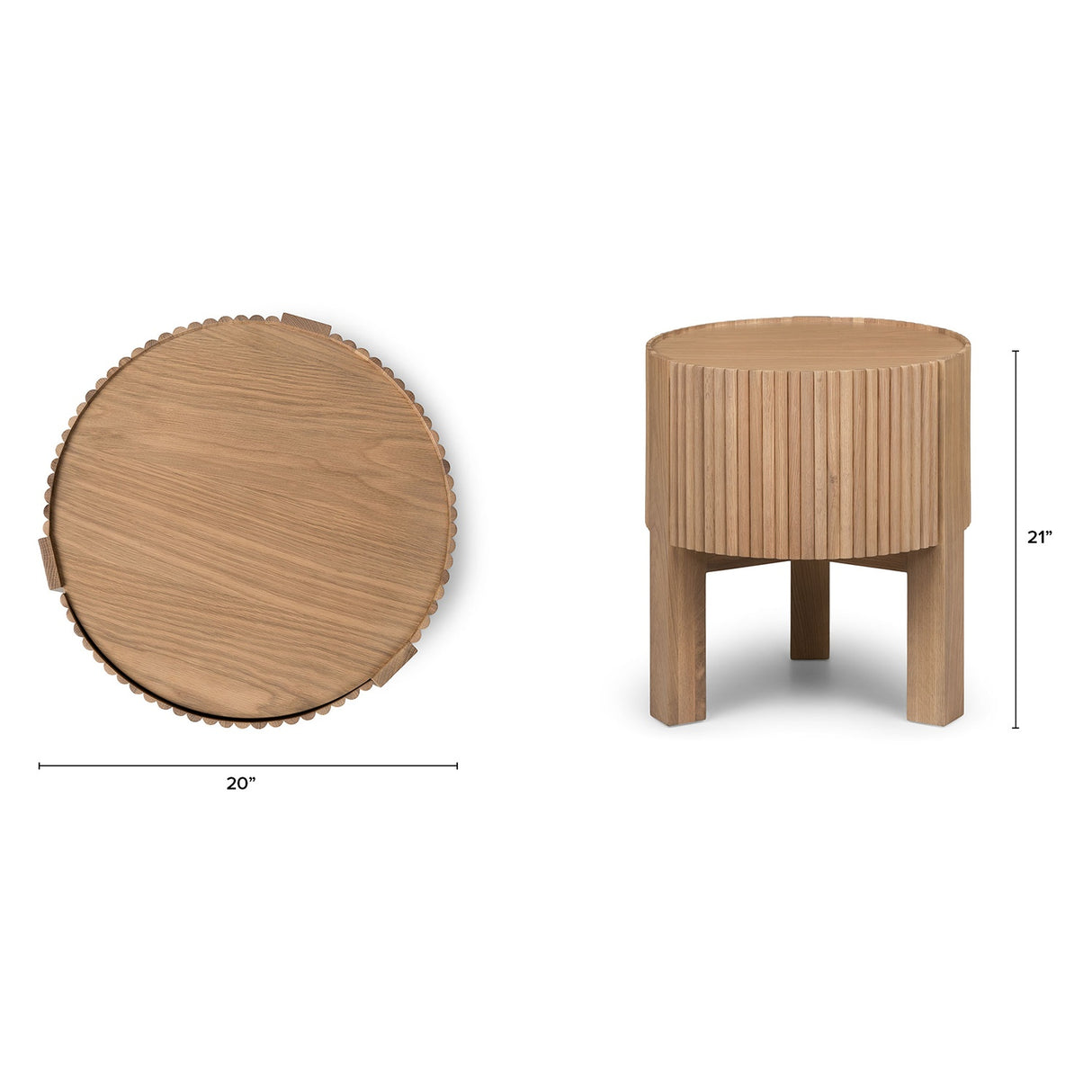 ARTICLE - Fortra Side Table - White Oak